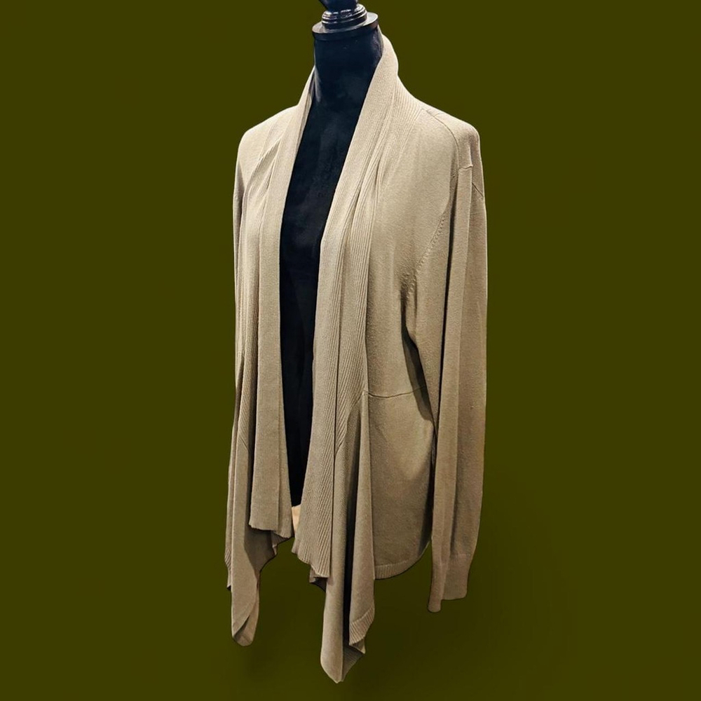 Preppy Fairy Coquette Taupe Cape Poncho Open Cardigan 18/20W